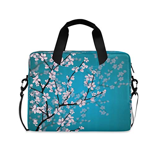 HMZXZ japanisch Kirschblüte Laptoptasche 13 14 15.6 Zoll Laptop Tasche Aktentasche Hülle Notebooktasche Schulter Tasche Handtasche für Arbeit Business Uni von HMZXZ