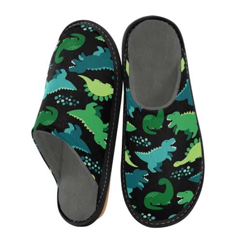 Hausschuhe mit niedlichem Dinosaurier-Muster für Herren und Damen, Tier-Dino-Hausschuhe, Hausschuhe, Socken, Hausschuhe, Schlafzimmer, Reiseschuhe, multi, 43/44 EU von HMZXZ