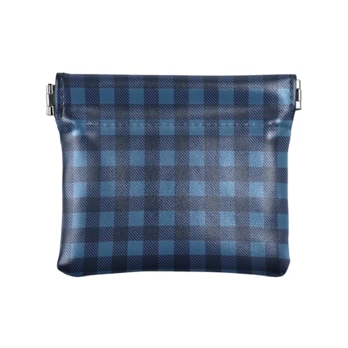 Kleine Geldbörse aus PU-Leder, kariert, mit Schnappverschluss, kariert, Mini-Geldbörse, Kleingeldtasche für Münzen, Karten und wichtige Dinge, multi, Modern Kleine Geldbörse aus PU-Leder, kariert, mit Schnappverschluss, kariert, Mini-Geldbörse, Kleingeldtasche für Münzen, Karten und wichtige Dinge, multi, Modern von HMZXZ