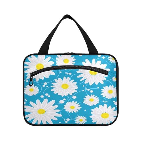 Kulturbeutel zum Aufhängen, für Damen, Herren, Jungen, Mädchen, Frühlingsblumen, Blumen, Gänseblümchen, wasserdicht, Kosmetiktasche, Make-up-Tasche, Kulturbeutel, Organizer für Reiseutensilien, von HMZXZ