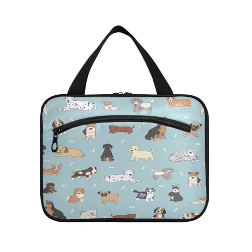 Kulturbeutel zum Aufhängen, für Damen, Herren, Jungen, Mädchen, Hunde, wasserdicht, Kosmetiktasche, Make-up-Tasche, Kulturbeutel, Organizer für Reiseutensilien, Flasche, multi, L von HMZXZ