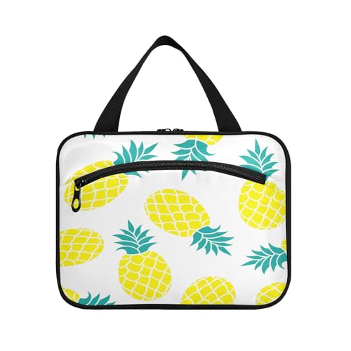 Kulturbeutel zum Aufhängen, für Damen, Herren, Jungen, Mädchen, Sommer, tropische Ananas, wasserdichte Kosmetiktasche, Make-up-Tasche, Kulturbeutel, Organizer für Reiseutensilien, Flasche, multi, L von HMZXZ