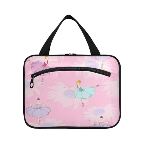 Kulturbeutel zum Aufhängen, für Damen, Herren, Jungen, Mädchen, Tänzerin, Blumen, wasserdicht, Kosmetiktasche, Make-up-Tasche, Kulturbeutel, Organizer für Reiseutensilien, Flasche, multi, L von HMZXZ