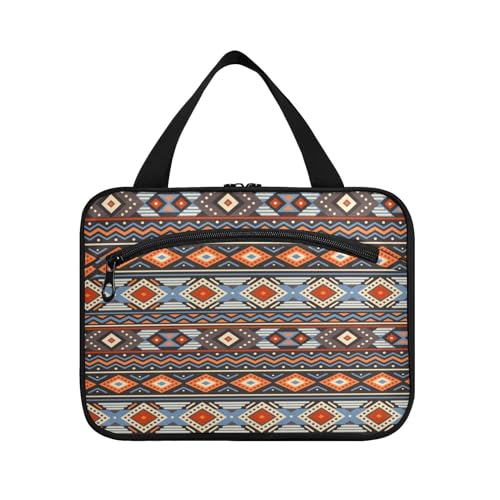 Kulturbeutel zum Aufhängen, für Damen, Herren, Jungen, Mädchen, ethnisches Boho-Ornament, wasserdicht, Kosmetiktasche, Make-up-Tasche, Kulturbeutel, Organizer für Reiseutensilien, Flasche, multi, M von HMZXZ