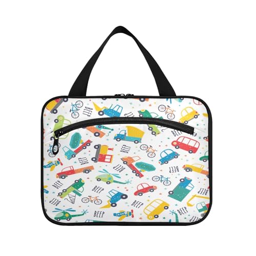 Kulturbeutel zum Aufhängen, für Damen, Herren, Jungen, Mädchen, niedlicher Transport, Auto, wasserdicht, Kosmetiktasche, Make-up-Tasche, Organizer für Reiseutensilien, Flasche, multi, L von HMZXZ