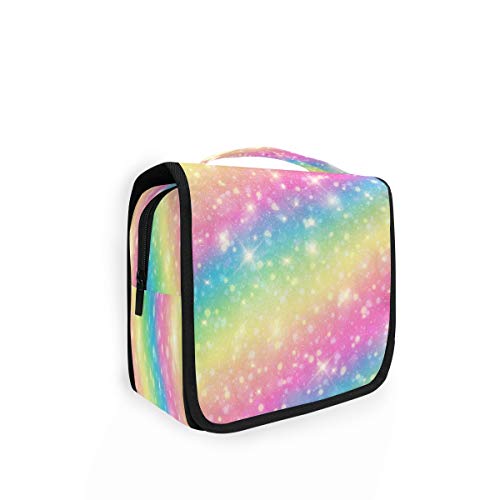 RXYY Hängend Kulturtasche Regenbogen Krawatte Farbstoff Textur ausklappbar Bad Turnhalle Kulturbeutel Veranstalter tragbar kosmetisch Waschtasche für Frauen Mädchen von HMZXZ