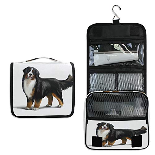 RXYY Hängend Kulturtasche Tier Hund Aquarell Zeichnung ausklappbar Bad Turnhalle Kulturbeutel Veranstalter tragbar kosmetisch Waschtasche für Frauen Mädchen von HMZXZ