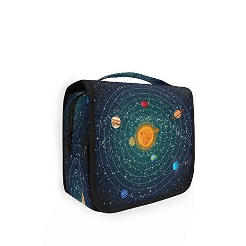 RXYY Hängend Kulturtasche Universum Sonnensystem Planets ausklappbar Bad Turnhalle Kulturbeutel Veranstalter tragbar kosmetisch Waschtasche für Frauen Mädchen von HMZXZ