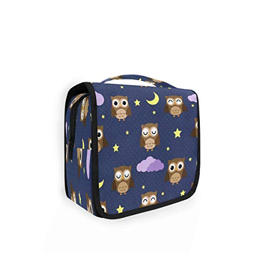 RXYY Hängend Kulturtasche Vogel Eule Star Moon ausklappbar Bad Turnhalle Kulturbeutel Veranstalter tragbar kosmetisch Waschtasche für Frauen Mädchen von HMZXZ