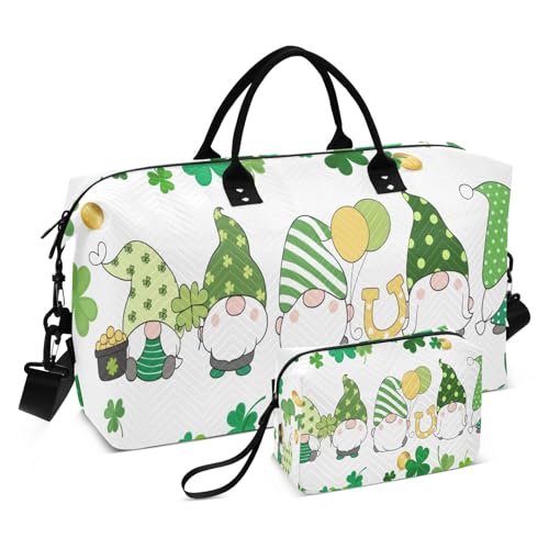 Reisetasche, Sporttasche, St. Patrick's Day, Kleeblatt für Damen und Herren, Wochenend-Tragetasche, multi von HMZXZ