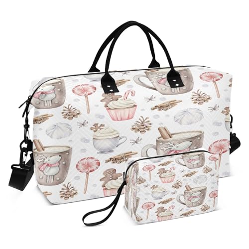 Reisetasche, Turnbeutel, Weihnachten, Cupcakes, Süßigkeiten, für Damen und Herren, Wochenend-Tragetasche, multi von HMZXZ