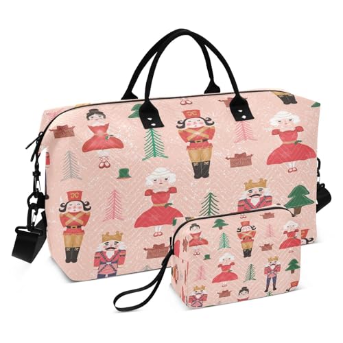 Reisetasche, Turnbeutel, Weihnachten, Nussknacker, Rosa, für Damen und Herren, Wochenend-Tragetaschen, multi von HMZXZ