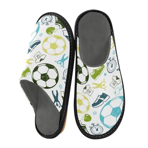 Sport-Fußball-Hausschuhe für Herren und Damen, Fußballschuhe, Hausschuhe, Hausschuhe, Socken, Hausschuhe, Schlafzimmer, Reiseschuhe, multi, 42/43 EU von HMZXZ