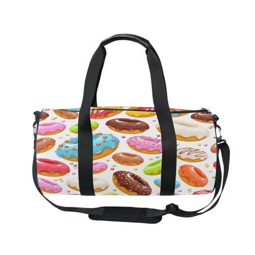 Sporttasche, Reisetasche, bunt, glasiert, Donuts, Mädchen, Gymnastik, Tanz, Wochenende, Übernachtung, Fitness, Workout, Reisetasche von HMZXZ