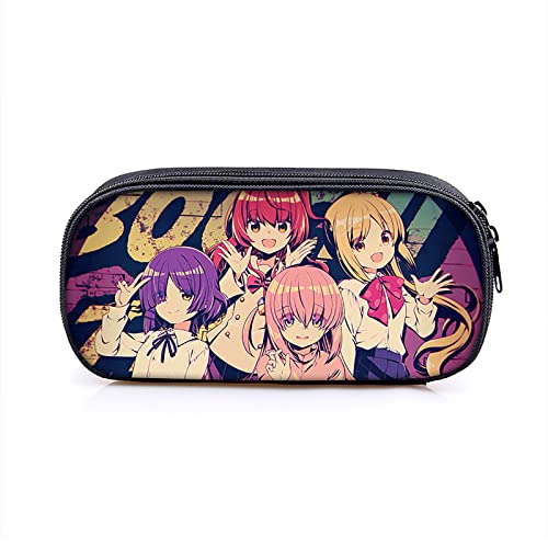 Anime Federtasche Unisex Schreibwaren Box, Guitar Hero Rock Graffiti Schreibwaren Tasche Große Kapazität Student Pencil Cases Storage Bag Portable Pen Pouch (A,One Size) von HNDB