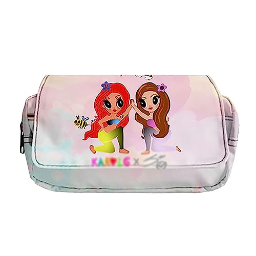 Sänger Federmäppchen Unisex Schreibwaren Box, Cartoon Weibliche Sängerin Schauspieler RockBag Große Kapazität Student Pencil Cases Storage Bag Portable Pen Pouch (2,One Size) von HNDB