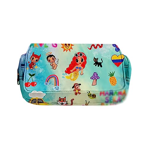 Sänger Federmäppchen Unisex Schreibwaren Box, Cartoon Weibliche Sängerin Schauspieler RockBag Große Kapazität Student Pencil Cases Storage Bag Portable Pen Pouch (3,One Size) von HNDB