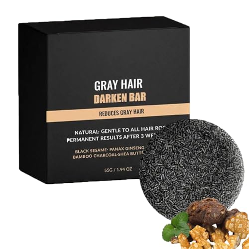 HNFYSMQL SPARTAN Gray Hair Reverse Bar | Gray Reverse Bar Soap | Gray Hair Reverse Bar | Black Soap for Gray Hair | Mane Gray Reverse Bar for Men and Women (3PCS) von HNFYSMQL