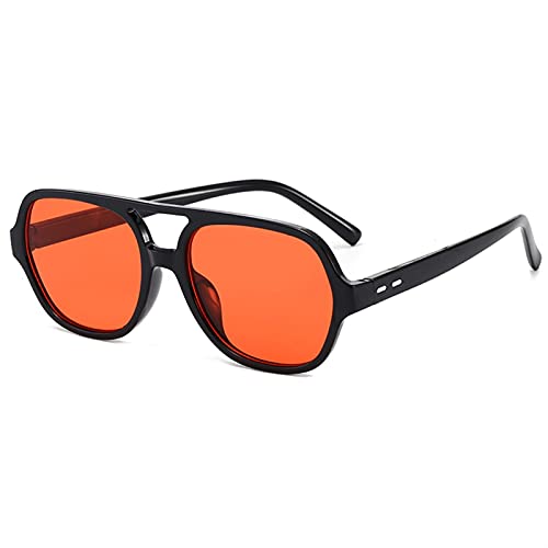 HNGM sonnenbrillen Retro übergroße quadratische Sonnenbrille Damen Luxus Retro Black Frame Männer Sonnenbrille Damen Sonnenbrille Frauen UV400 Schatten (Lenses Color : BJ5227 C3) von HNGM