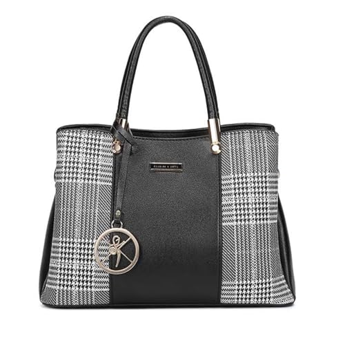 Damen Handtasche Elegante PU Leder Shopper Tote Bag, Mittelgroß Umhängetasche Henkeltasche Schultertasche mit Reißverschluss und Mehreren Fächern, Tasche für Arbeit Stadt Reisen Einkaufen Alltagsmode Damen Handtasche Elegante PU Leder Shopper Tote Bag, Mittelgroß Umhängetasche Henkeltasche Schultertasche mit Reißverschluss und Mehreren Fächern, Tasche für Arbeit Stadt Reisen Einkaufen Alltagsmode von HNHNYXC