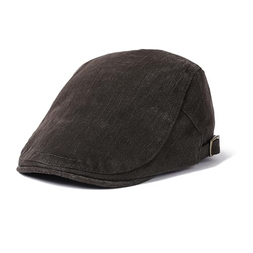 HNJKJEU Schirmmützen für Herren Schiebermütze Verstellbar Baumwolle Schiebermütze Flatcap Herren Frühling Herbst Hüte Caps (#0258) von HNJKJEU