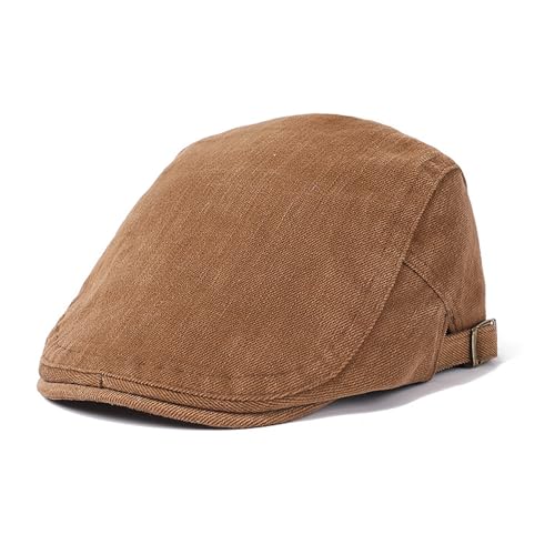 HNJKJEU Schirmmützen für Herren Schiebermütze Verstellbar Baumwolle Schiebermütze Flatcap Herren Frühling Herbst Hüte Caps (#0259) von HNJKJEU