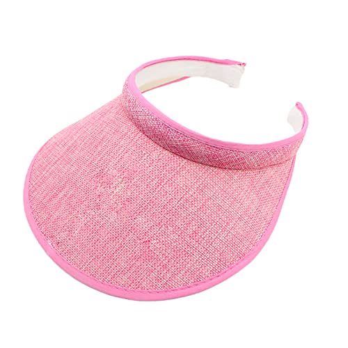 HNJKJEU Sonnenblende Kappe, Sonnenschild Visor Sonnenhut Unisex, Sommer Visor Cap, Sonnenschutzkappe Sonnenblende Verstellbar Herren Damen, Sonnenvisier Sonnenhut Sommerhut (Rosa) von HNJKJEU