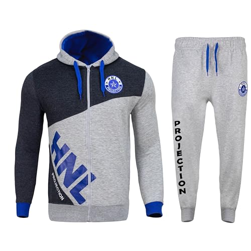 HNL PROJECTION Herren Trainingsanzug Set Bottom Full Zip Hooded Top Jogger Hose Casual Fleece Gym Anzug, Grau / Anthrazit, XXXXL HNL PROJECTION Herren Trainingsanzug Set Bottom Full Zip Hooded Top Jogger Hose Casual Fleece Gym Anzug, Grau / Anthrazit, XXXXL von HNL Projection