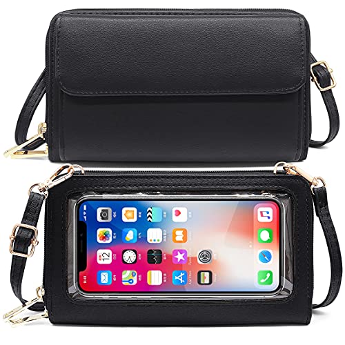 HNOOM Handytasche zum Umhängen Damen Handtasche Touchscreen Handytasche mit Geldbörse RFID Schutz Handy Geldbeutel Umhängetasche Damen Klein Crossbody Schultertasche Passt Handy unter 6,9" von HNOOM