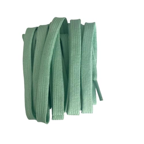 HNULGVI SchnüRsenkel 1 Paar grüne flache Schnürsenkel for Canvas-Sneakers, Schuhe, Damen und Herren, halbrund, lässig, Basketballschuhe(Double layer,140cm) von HNULGVI