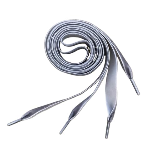 HNULGVI SchnüRsenkel 2 Paar 110 cm Länge 1,6 cm Breite Samtoberfläche Schnürsenkel Damen Herren Bunte Sport Freizeitschuhe Schnürsenkel Stiefelschnürsenkel(GRAY) von HNULGVI