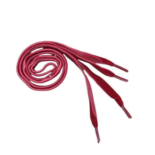 HNULGVI SchnüRsenkel 2 Paar 110 cm Länge 1,6 cm Breite Samtoberfläche Schnürsenkel Damen Herren Bunte Sport Freizeitschuhe Schnürsenkel Stiefelschnürsenkel(Wine red) von HNULGVI