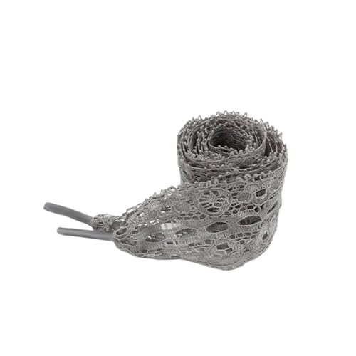 HNULGVI SchnüRsenkel 2 Paar flache Schnürsenkel, ausgefallene Schnürsenkel for Damen, 3 cm Breite, 80 cm/100 cm/120 cm Länge, Turnschuhe, Outdoor-Freizeitschuhe(Gray,100cm) von HNULGVI