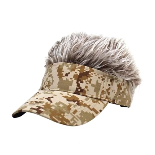 Hut Mit PerüCke Befestigt Perücke Schirmmütze Bequeme Mehrere Farben Hut Perücken & Extensions Männer Beanie Perücke Vermieter Retro Street Cap for Outdoor(Color 07) von HNULGVI