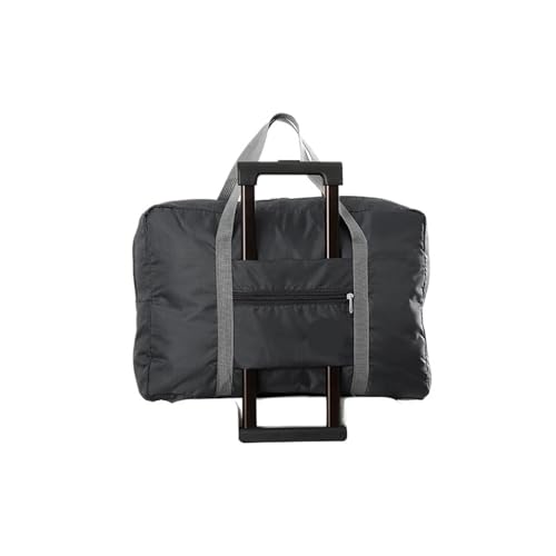 Reisetasche Faltbare Reisetasche for Handgepäck Tasche for Frauen und Mädchen Leichte Große Kapazität Sport(Black) von HNULGVI