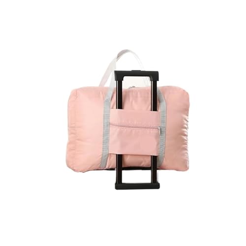 Reisetasche Faltbare Reisetasche for Handgepäck Tasche for Frauen und Mädchen Leichte Große Kapazität Sport(Pink) von HNULGVI