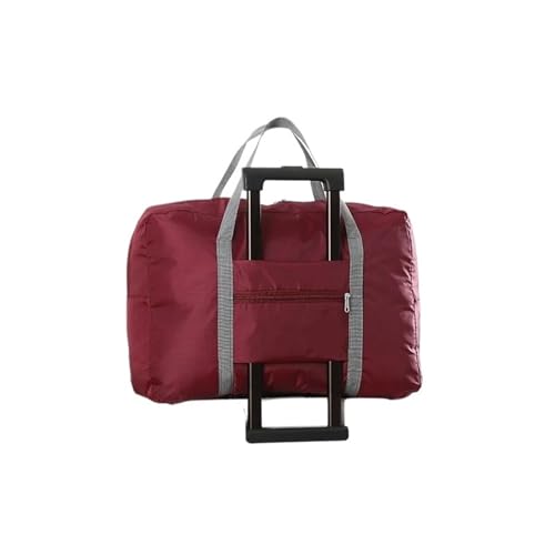 Reisetasche Faltbare Reisetasche for Handgepäck Tasche for Frauen und Mädchen Leichte Große Kapazität Sport(Red) von HNULGVI