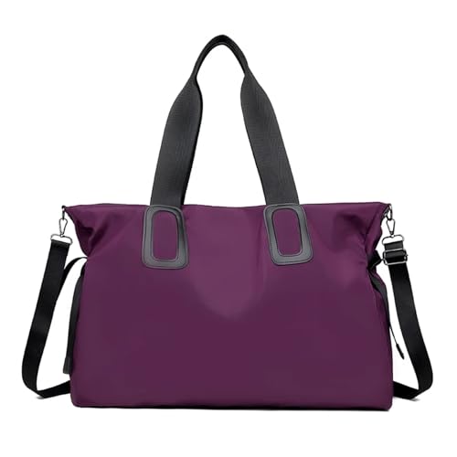 Reisetasche Frauen Reisetasche Große Kapazität Tragetaschen for Frauen Schulter Tasche Multi-Funktion Casual Handtasche Umhängetaschen(Purple) von HNULGVI
