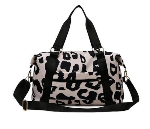 Reisetasche Frauen Reisetaschen Duffle Umhängetasche Große Multi-funktionale for Mädchen Weibliche Große Kapazität Sport Lagerung Fitness Handtasche(Black) von HNULGVI