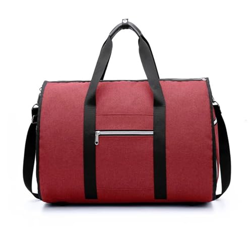 Reisetasche Große Kapazität Reise Seesack Männer Anzug Lagerung Schulter Tasche Frauen wasserdichte Oxford Faltbare Große Reisetasche Männer Gepäck Tasche(Red) von HNULGVI