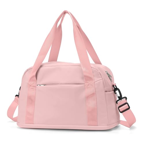 Reisetasche Großes maximales Handgepäck for Männer und Frauen, Sporttasche, Wochenendtasche, Reisetasche(Pink) von HNULGVI