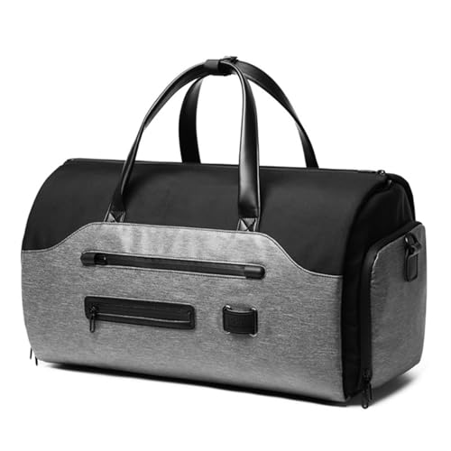 Reisetasche Kostenlose benutzerdefinierte Brief Business Kleidersack Männer große Kapazität Anzug Lagerung Reisetasche mit Schuhe Tasche Sporttasche Umhängetaschen(3PCS Dark Gray) von HNULGVI