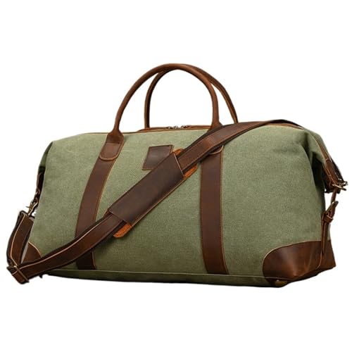 Reisetasche Leder Große Kapazität Taschen Männer Frauen Reise Handtaschen Männlich Weiblich Weekender Tasche Schulter Tasche(Yellow2) von HNULGVI