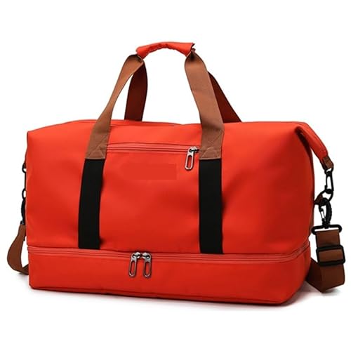Reisetasche Oxford Reisetasche Handtaschen Große Kapazität Handgepäck Taschen Männer Frauen Schulter Outdoor Tote Wochenende wasserdichte Tasche(Red) von HNULGVI