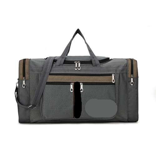Reisetasche Reisetasche Handgepäcktasche Herren Tote Große Kapazität Weekender Gym Sporttasche(Dark Grey C) von HNULGVI
