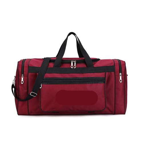 Reisetasche Reisetasche Handgepäcktasche Herren Tote Große Kapazität Weekender Gym Sporttasche(Red B) von HNULGVI