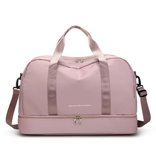 Reisetasche Taschen for Frauen Handtasche Nylon Neue Gepäck Taschen for Frauen Umhängetasche Männer Reisetasche Casual Damen Schulter Tasche(Pink) von HNULGVI