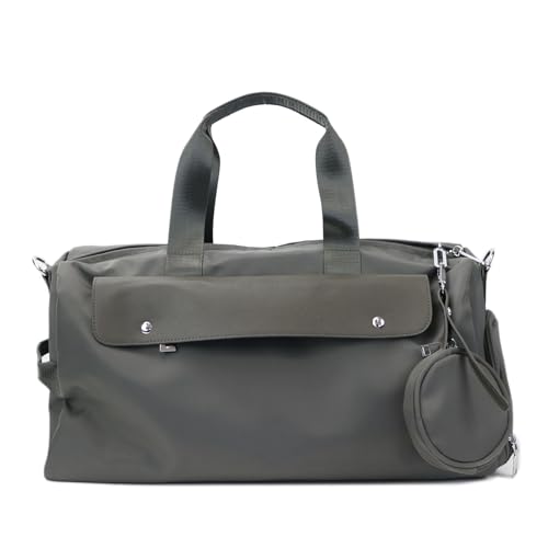Reisetasche wasserdichte Sport-Turnbeutel for Damen, multifunktionale Trocken-/Nasstrennbeutel, Fitness-Training, Yoga-Umhängetasche mit Schuhbeutel(Dark Grey) von HNULGVI