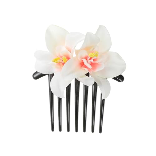 rose haarspangen 2 stücke Doppel Flanell Rose Haar Clips for Frauen Mädchen Band Gabel Kamm Haarnadel Blume(Color8) von HNULGVI