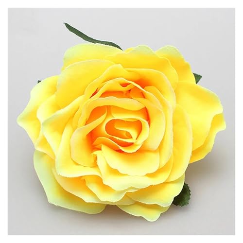 rose haarspangen 3PCS Rose Künstliche Blume Haarnadel Braut Hochzeit Party Brosche Frauen Haar Clips Headwear(Yellow) von HNULGVI